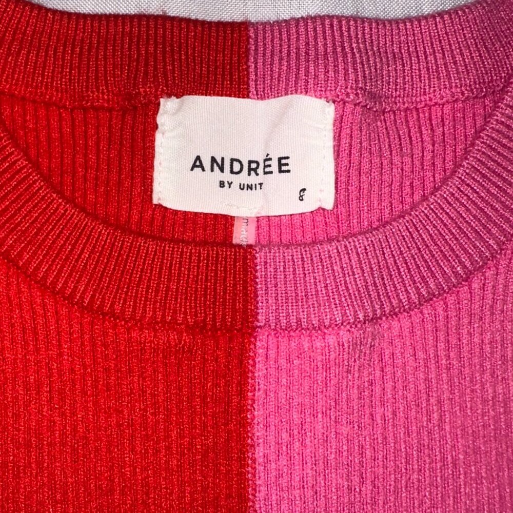 Share Andree By Unit Pink And Red Color Block Dre… - image 6